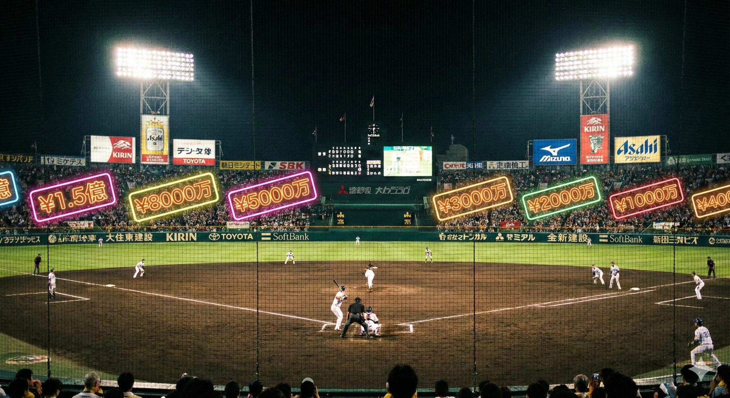 球場の「看板広告」はいくら？バックネット裏からフェンス際まで、値段と費用対効果をガチ調査