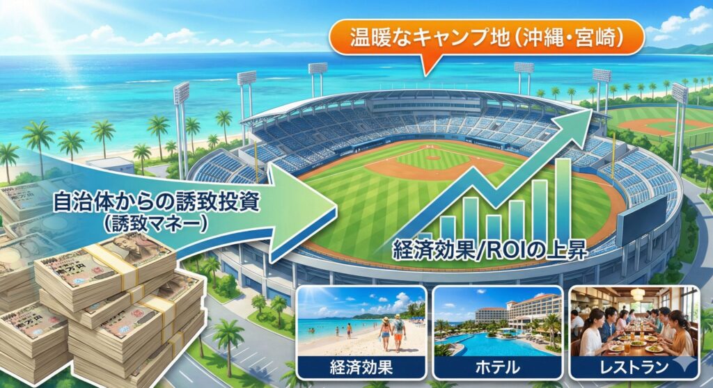 沖縄、宮崎キャンプ誘致